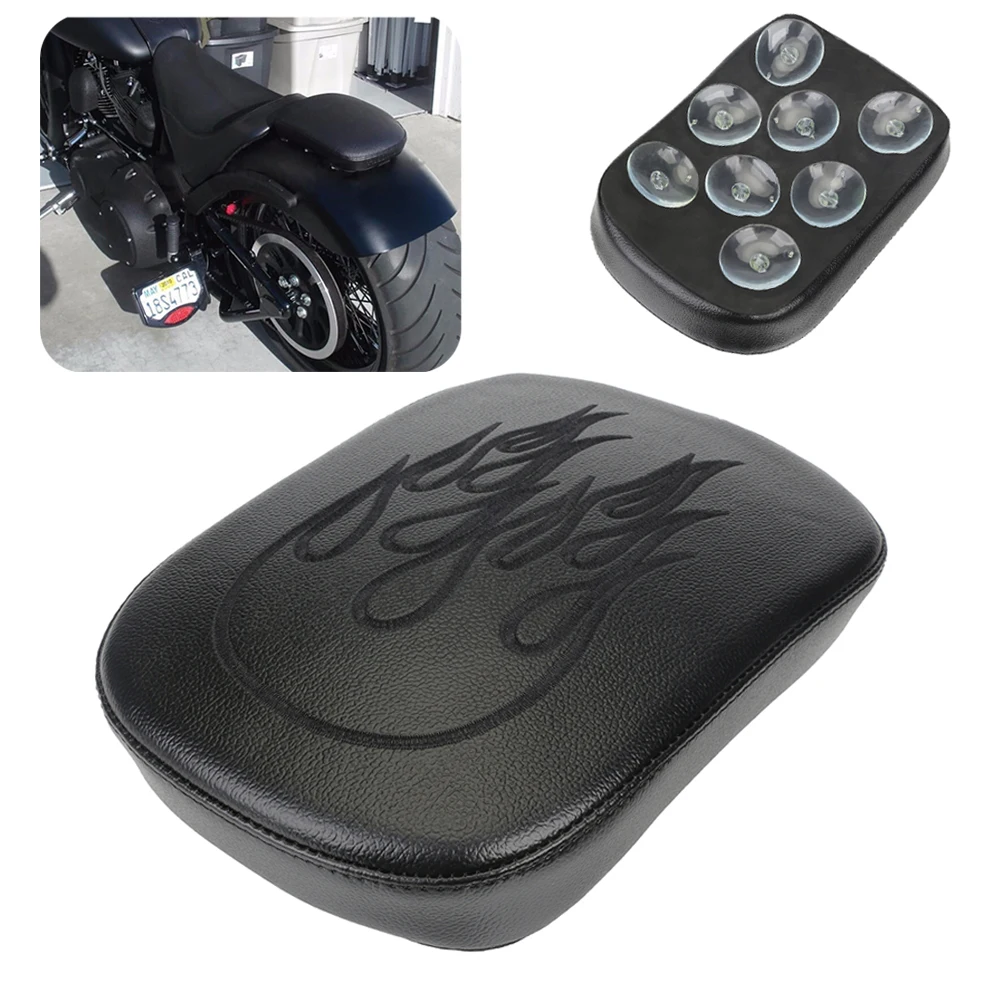 Neverland 8 Suction Cup Flame Pillon Motorcycle Passenger Pad Seat For
