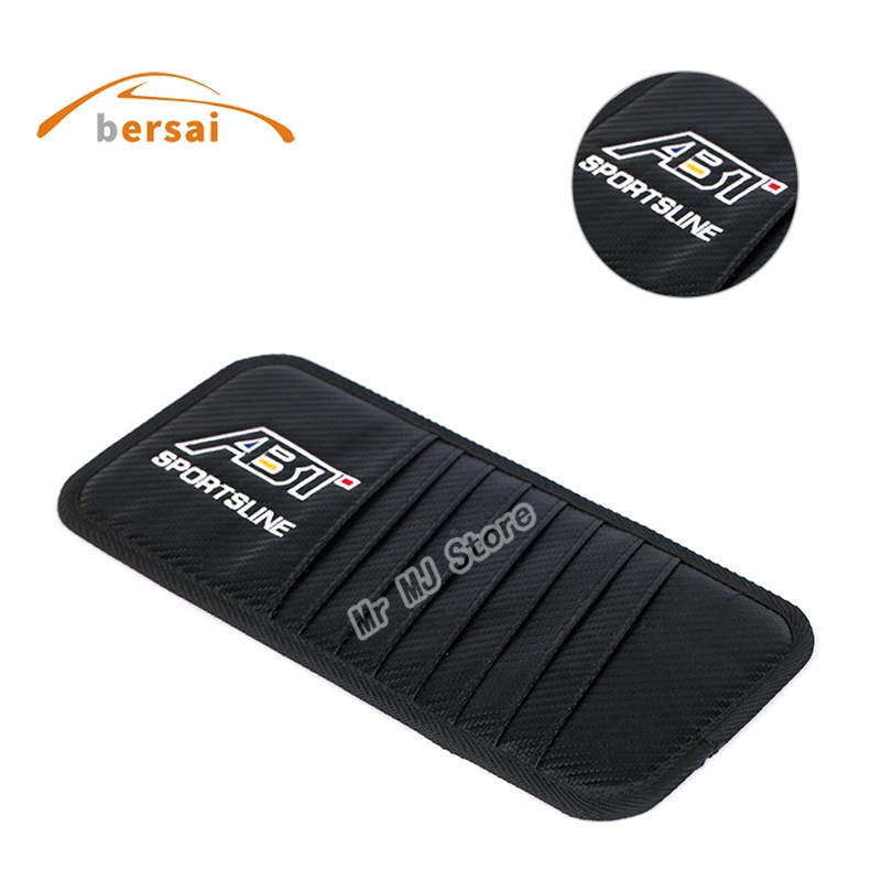 

1pcs Carbon fiber Sunshade Storage Bag car Sun visor CD For ABT VW Audi Skoda car styling Auto accessories Anti-Glare Dazzling
