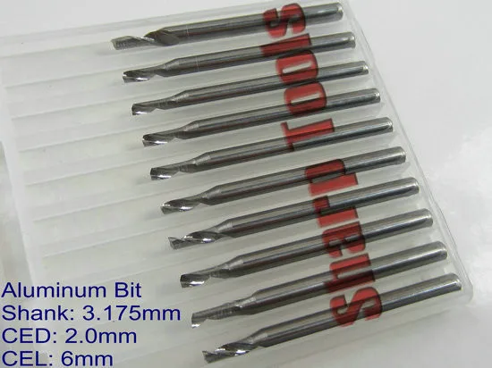 1 Flute End Mill Tungsten Carbide CNC Cutter for Aluminium Metal