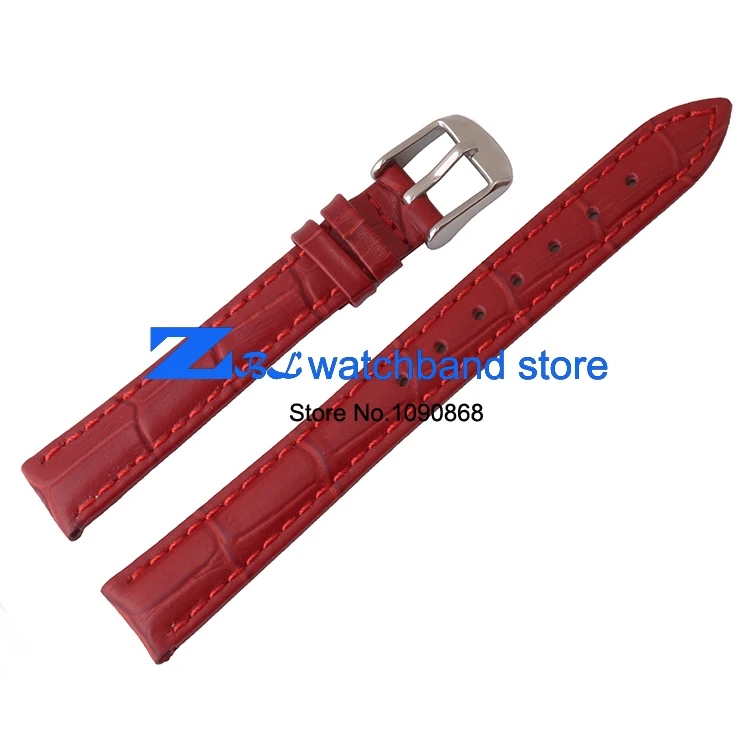 

Red female watch belt strap wristwatches band Genuine leather watchband 12mm 14mm 16mm 18mm 20mm