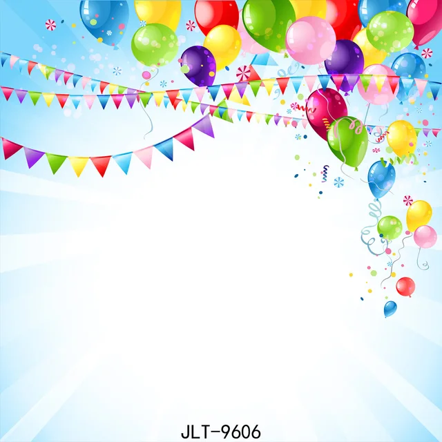 Happy Birthday balloon Cartoon Vinyl Photography flag Studio Photo Background Props