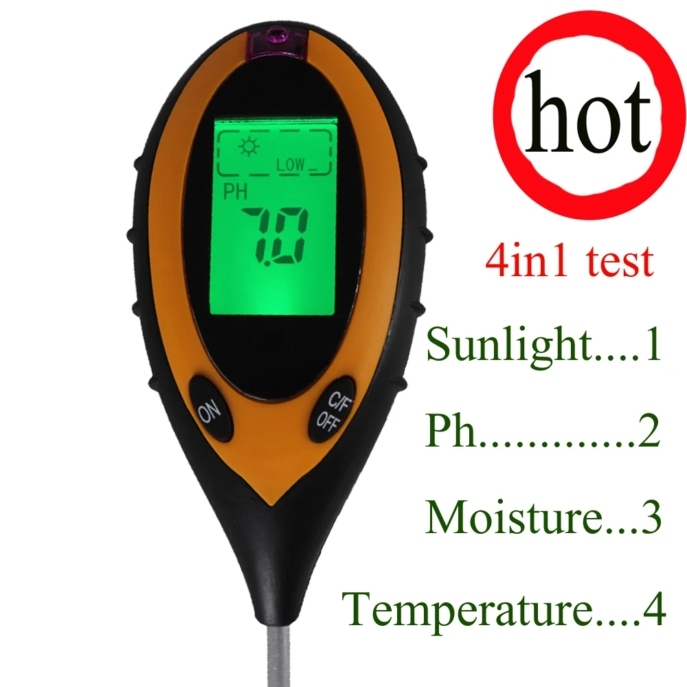 Buy 4 In1 PH soil moisture meter, garden /planting