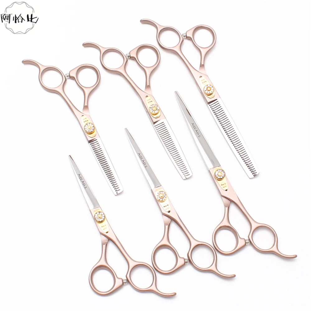 

5.5" 6" 7" Stainless Salon Hairdressing Scissors Straight Shears Thinning Scissors Professional Hair Scissors Haircut Set A9105