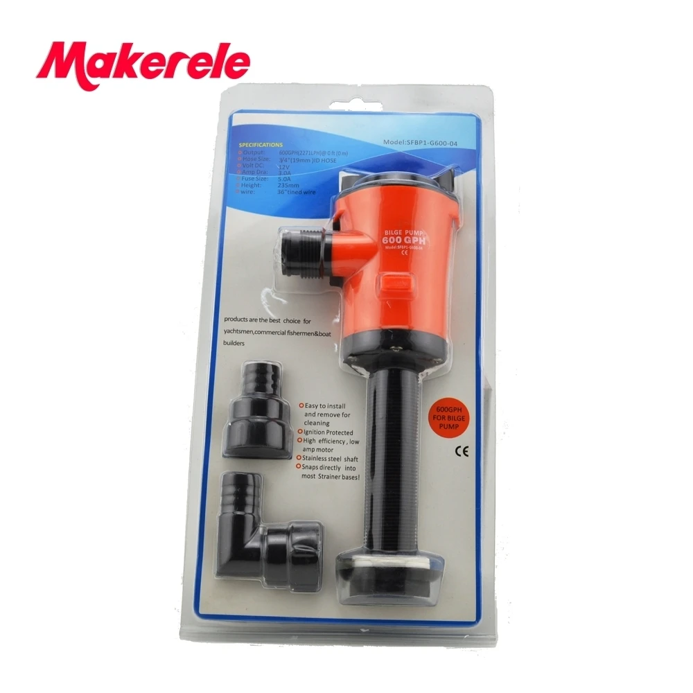 600GPH MKBP1 G600 04 3/4 &quotмикро 12/24 в не засоренный погружной Трюмный насос 600 GPH/2271 LPH SFBP1 05