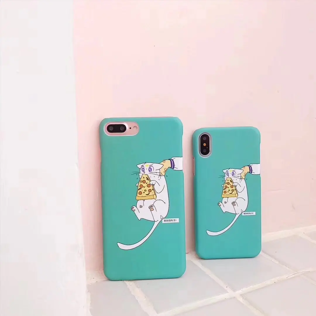 LANCHE Matte Hard Funny Cat Animal Printed Phone Cases For iPhone 6 7 8 Plus X | Мобильные телефоны и аксессуары