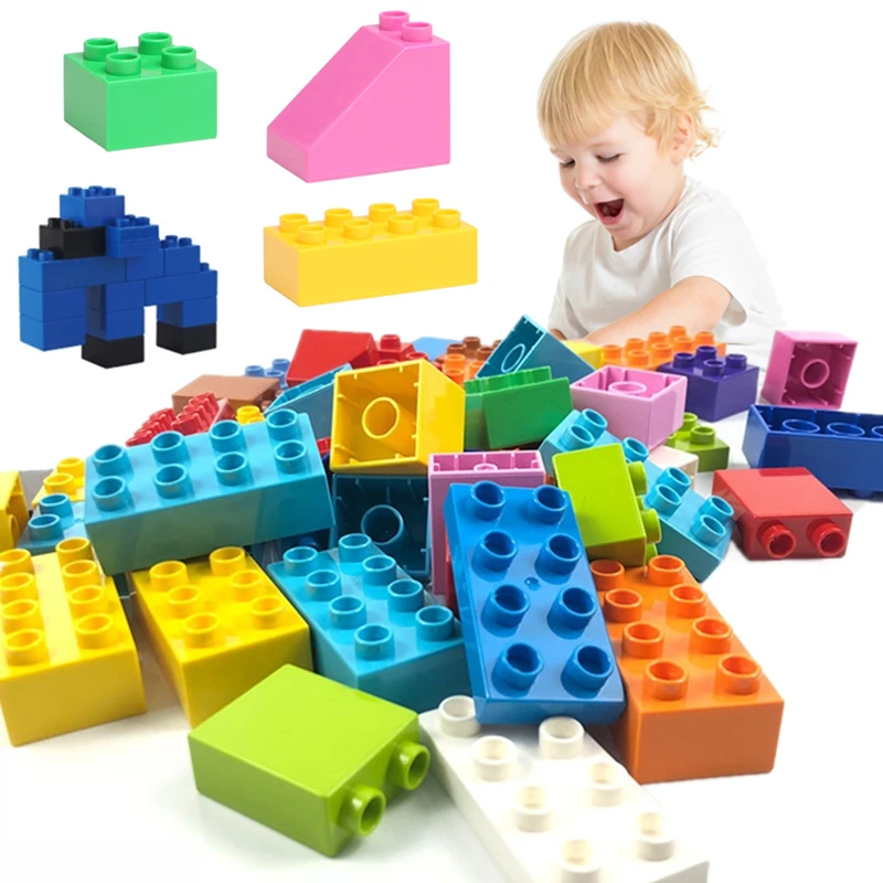 

4PCS/SET DIY Big Size Building Blocks ABS High-Quality Plastic Bricks Compatible With Different Shapes Gift for children