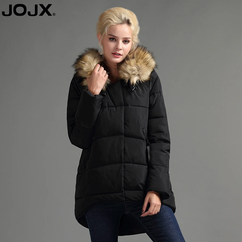 Женская Стеганая куртка JOJX свободная Парка свободного покроя с капюшоном