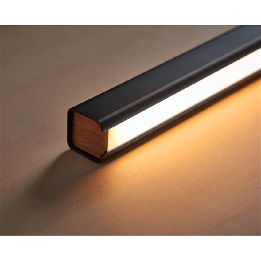 Nordic Fish Line Long Wood LED Pendant Lamp Bar Restaurant LED Office Lamp Study Art Pendant Lights Lighting Hanging Lamp Lustre