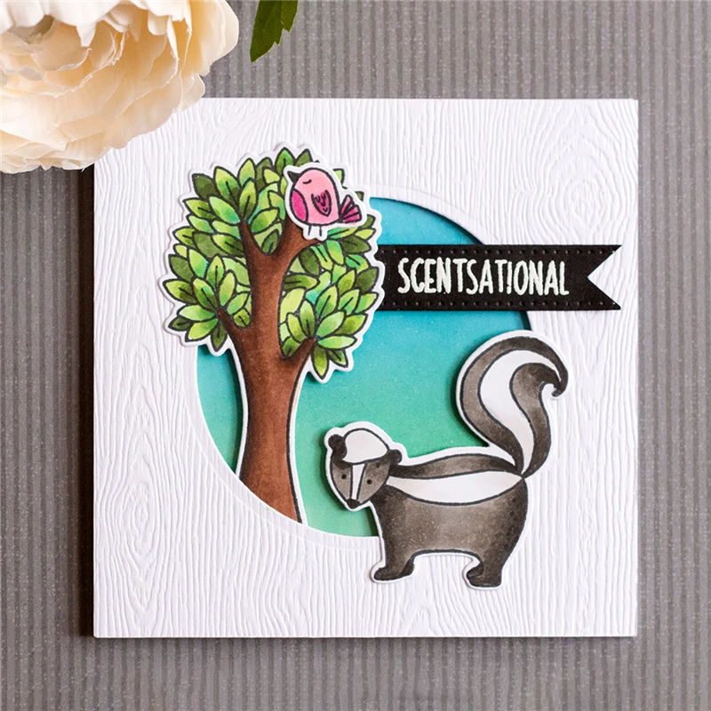 

YaMinSanNiO Animal Tree Stamp Die Sets Stamp and Dies 2019 for Card Making Scrapbooking Album Embossing Paper Craft Stamps Dies