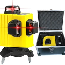 Профессиональный 12 линии лазерный уровень 360 Поворотный Самовыравнивающийся Крест линия 3D инструменты выравнивания красный лазерный луч в вертикальном и горизонтальном положении