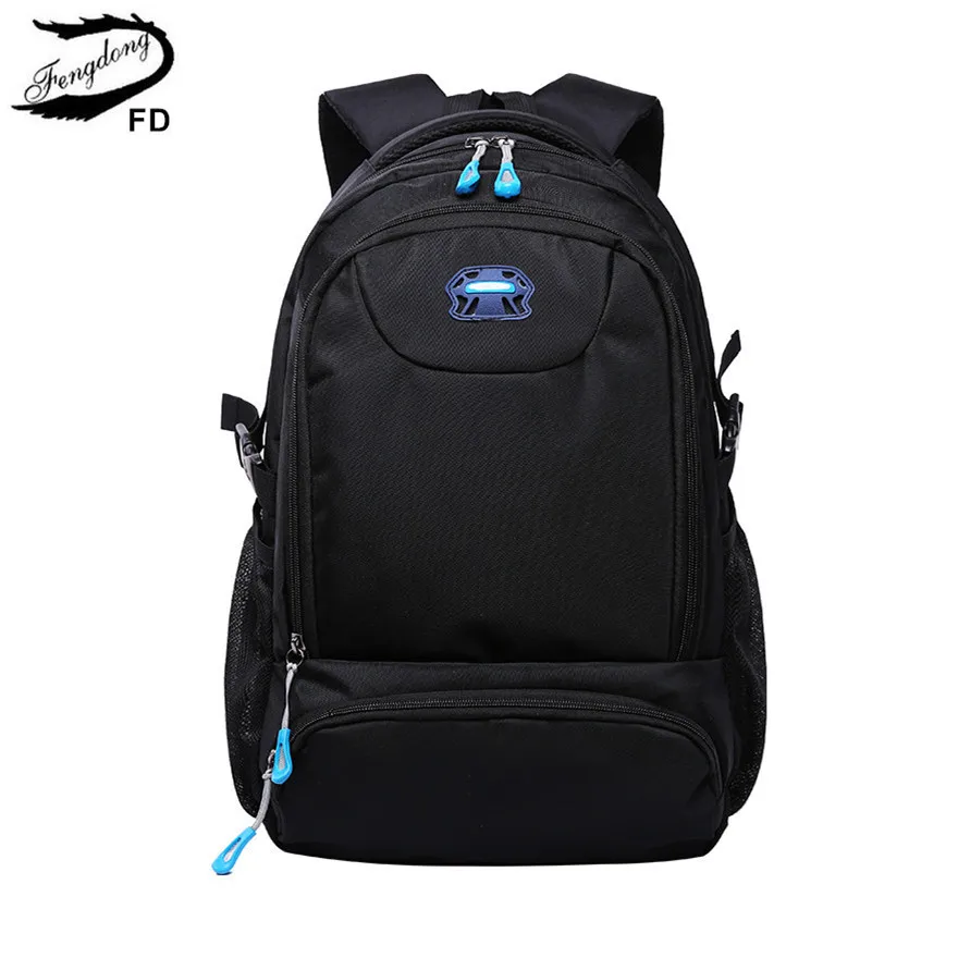 

FengDong men black waterproof laptop backpack 15.6 school backpacks for boys notebook computer bag student school bags bagpack