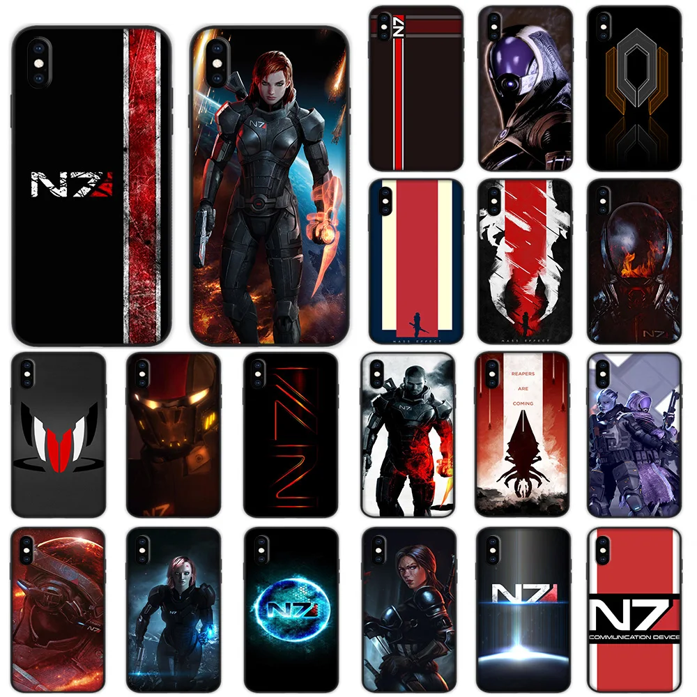 

Mass Effect N7 Soft Case for iPhone XS 11 Pro Max XR X 7 8 6 6S Plus Cover