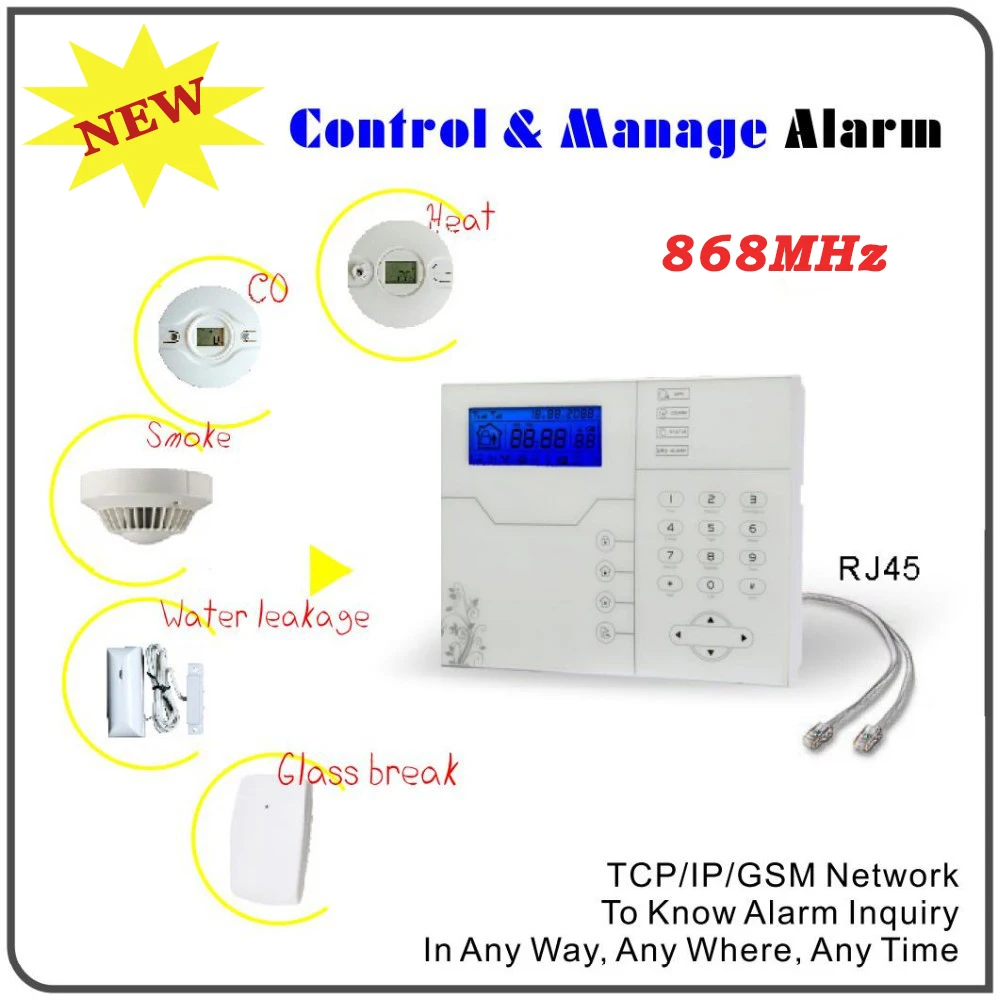 bilder für TCP/IP (RJ45 Ethernet-Port), WEB DH GSM SMS APP Steuer 868 MHz Hause Alarmanlage System, UK/US/Eu-stecker Optional bilder für TCP/IP (RJ45 Ethernet-Port), WEB DH GSM SMS APP Steuer 868 MHz Hause Alarmanlage System, UK/US/Eu-stecker Optional
