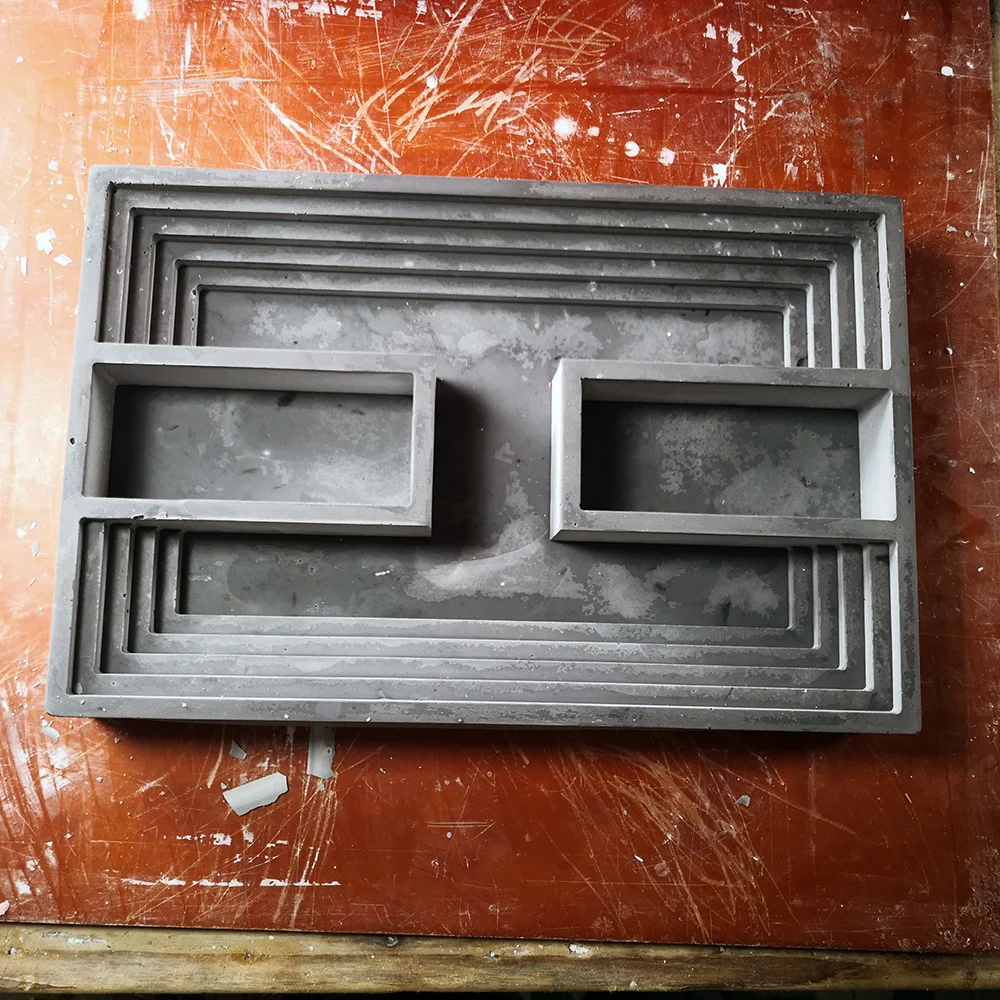 Big Silicone Mold Creative Geometric Polygonal Concrete Flower Pot Vase Mould Office Decoration