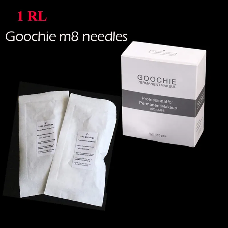 Картридж 1RL Для Перманентного Макияжа 15 шт. компактные иглы для Goochie PMU M8 III