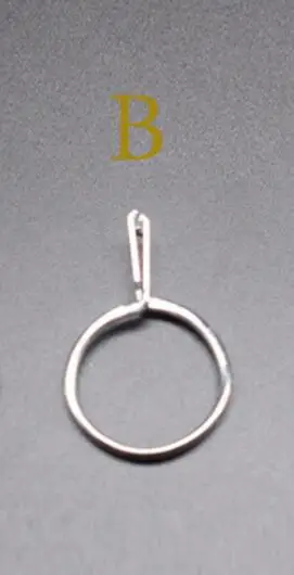 2 шт. Позолоченное серебряное кольцо держатель Алмазный зажим для показа драгоценного камня регулируемый размер самодельные Украшения, Аксессуары - Цвет: GH216-1A