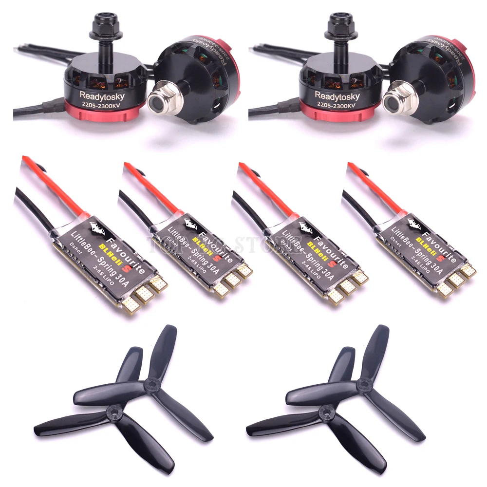

RS2205 2205 2300kv brushless Motor & Original Littlebee BLHeli-s 20A /30A or Little bee Spring 20A / 30A ESC for Alien 225mm