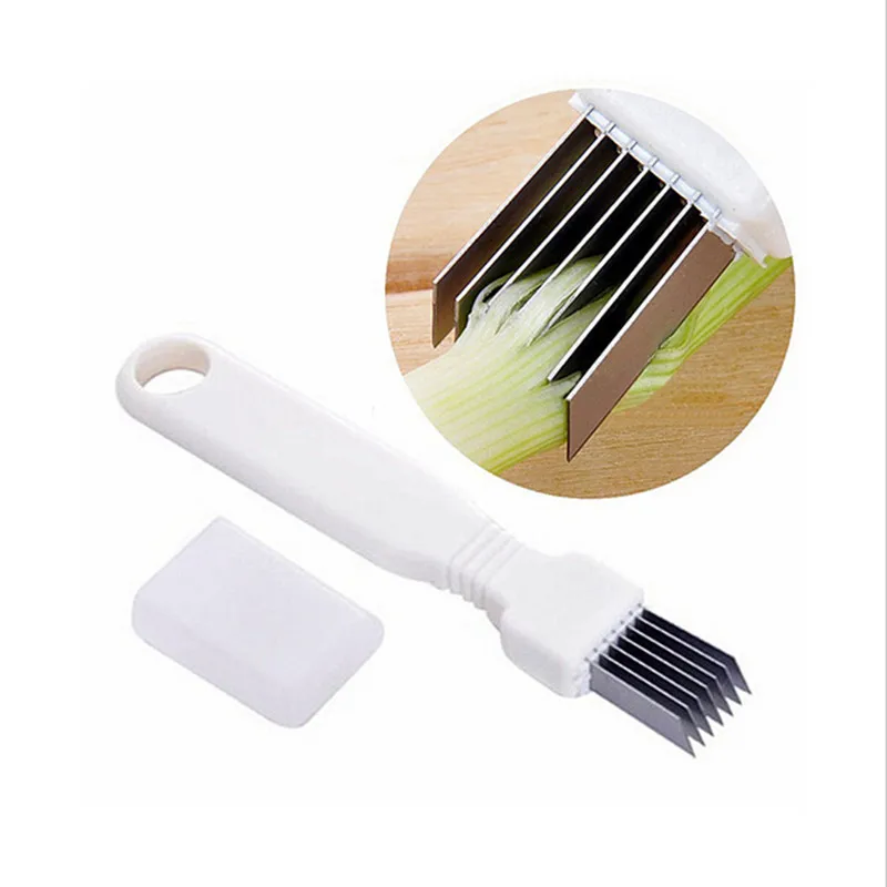 

Scallion Kitchen knife Shred Tools Onion Vegetable Cutter slicer multi chopper Sharp Slice Cutlery