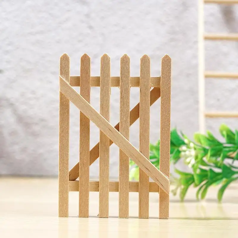 

1:12 Dollhouse Cross Fence Dollhouse Accessories Simulation Model Wooden Material Home Decoration Miniature Furniture For Doll