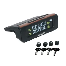 EANOP F01 Solar USB TPMS Smart Car Tire Pressure Real-time Monitoring Security alarm Wireless 4pcs Internal External Sensors