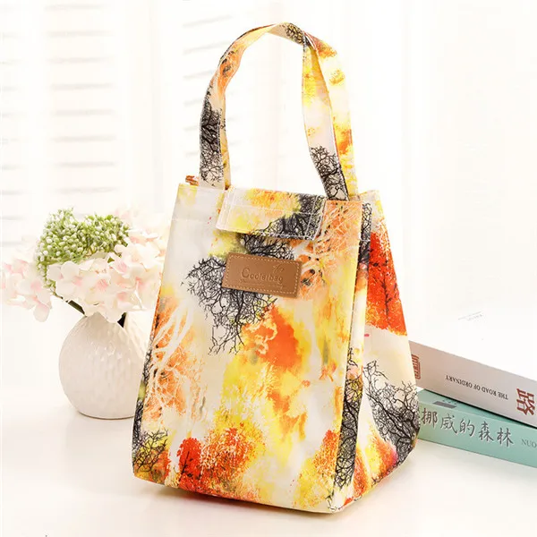 Insulation package Aluminium foil insulated Picnic lunch bag cartoon print women fashion warmer food keeper bag ice pack - Цвет: 4 PF