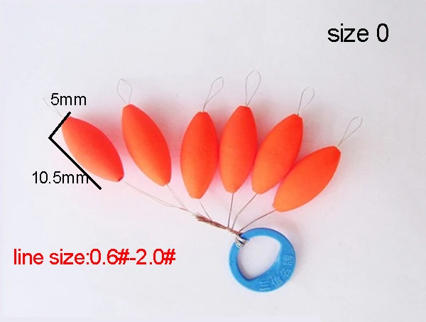 30 шт./лот, флуоресцентный Поплавковый соединитель, рыболовная леска, мини овальный поплавок, рыболовные снасти, аксессуар B190 - Цвет: size 0 red