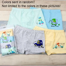 Высокое качество 4 шт. нижнее белье для мальчиков трусы-боксеры из хлопка детские короткие брюки с героями мультфильмов, детское нижнее белье трусы 3-12Years