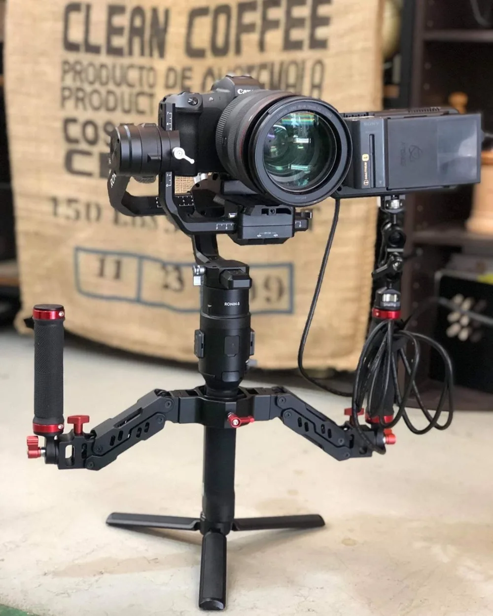 5 кг Bear Ares Gimbal Grip весна двойная ручка крепление для Zhiyun Crane 2 Crane Plus DJI RONIN SC/S Gimbal AK2000 AK4000 Moza Air2