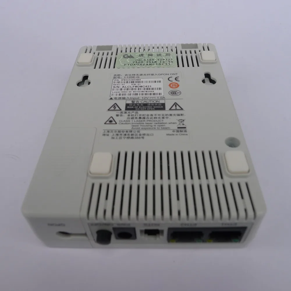 Оптический сетевой терминал Alcatel Lucent FTTO I 120E Q GPON ONU с 2 портами ethernet и одним