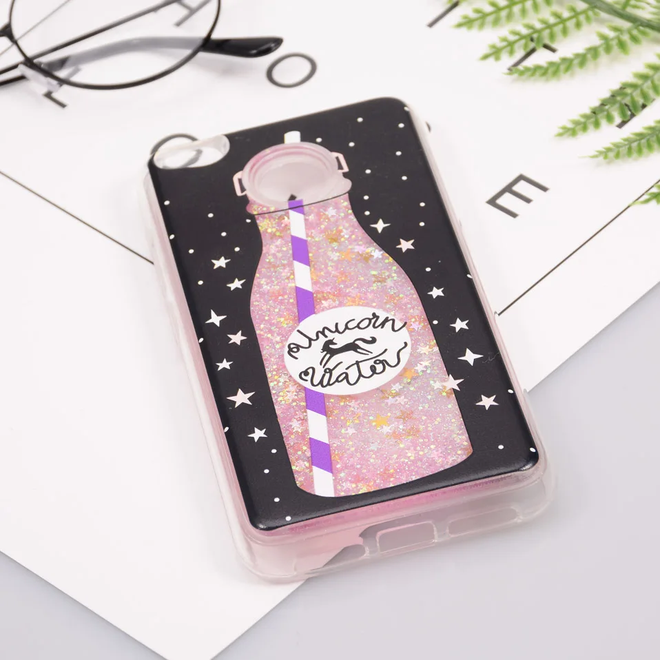 Reaoom for Xiaomi Redmi 4X Case Glitter Dynamic Liquid Colorful Star Quicksand Cute Bottle Unicorn Cover for Xiaomi Redmi 4x     (5)