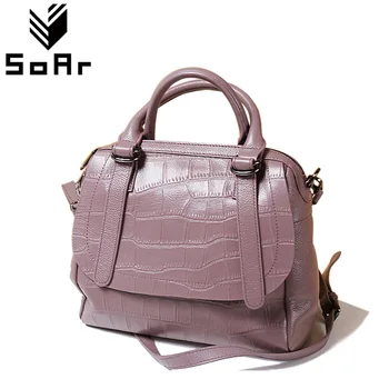 

SoAr Alligator Women Messenger Bags Genuine Leather Handbags Feminina Pillow Shoulder Bags Ladies Tote Crossbody Hot Salling New