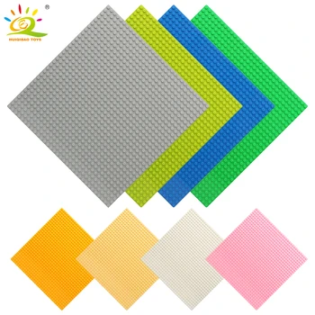 

HUIQIBAO 3Pcs 32*32 Dots Base Plates Plastic Baseplates Bricks Compatible City Technic Building Blocks Toys for children Friends