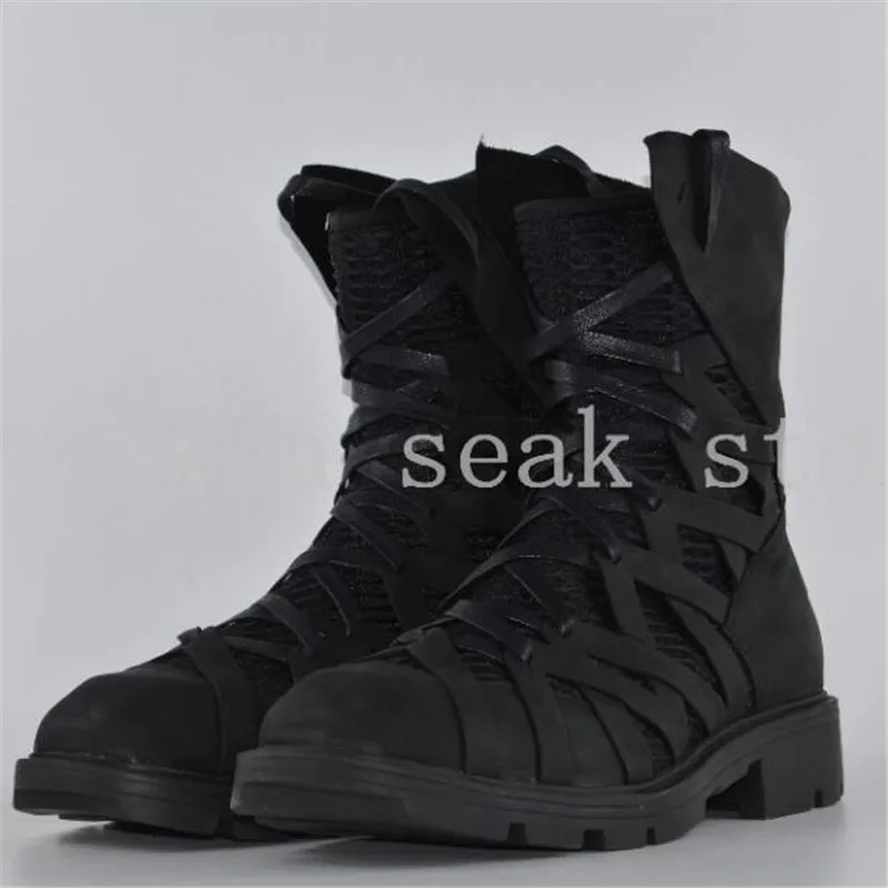 Кроссовки мужские зимние из натуральной кожи на шнуровке молнии|sneakers black|sneakers