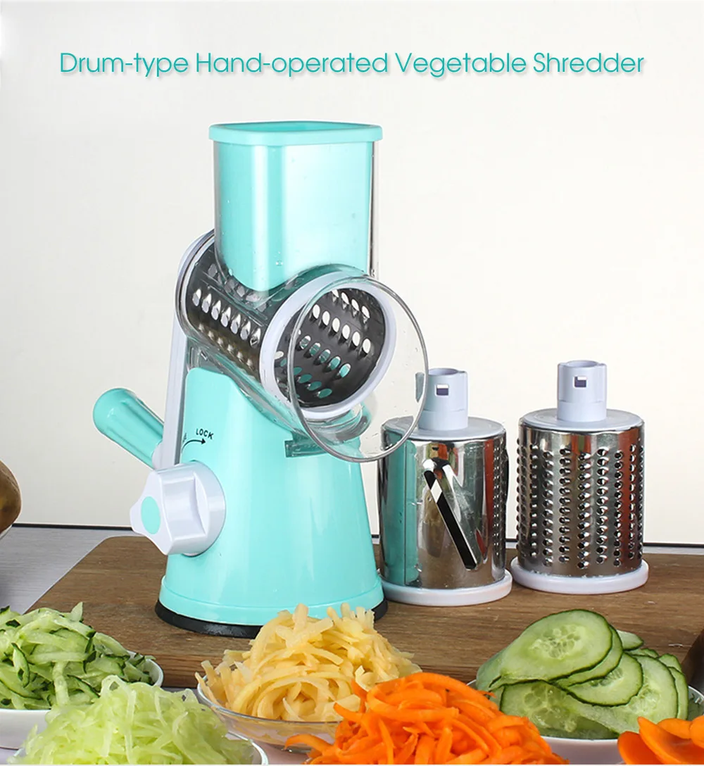 Multifunctional Drum-type Hand-operated Vegetable Cheese Shredder Device Kitchen Accessories