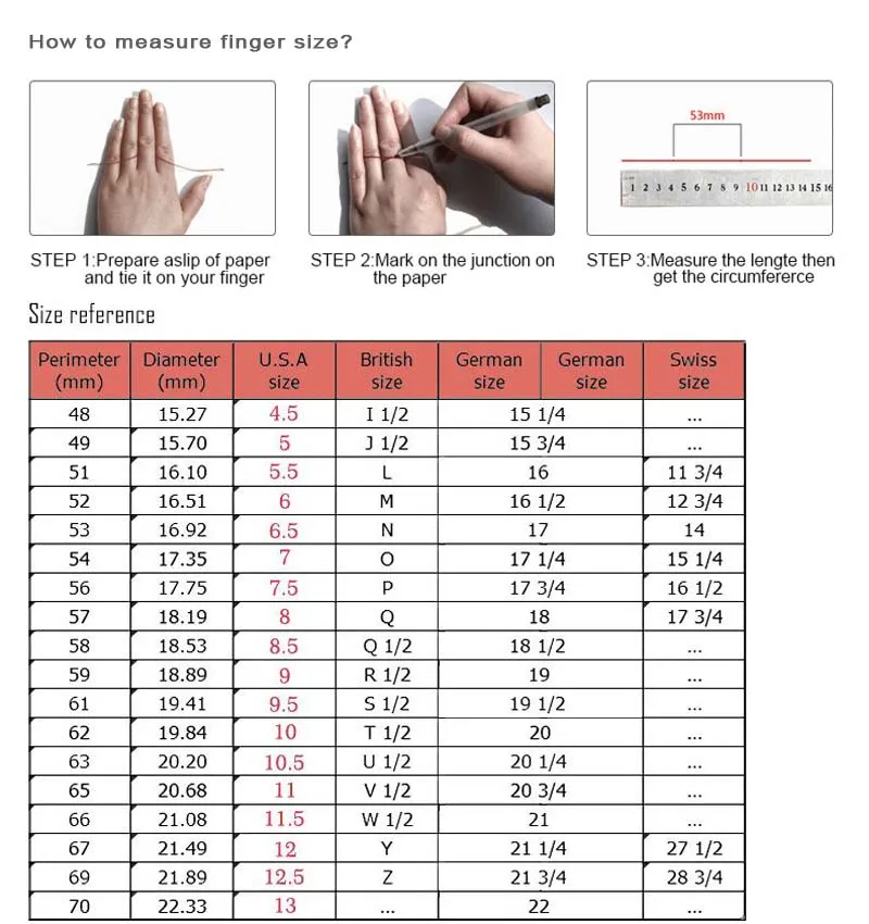 ring size standard