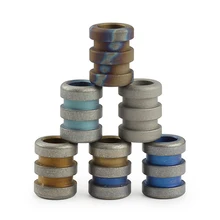 Серый титановый сплав нож бусины веревка шнур EDC пламя титановый Паракорд бисера Кулон