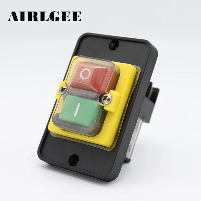 KJD12 AC250V 16A Push Button Switch 6 Pins Motor Start