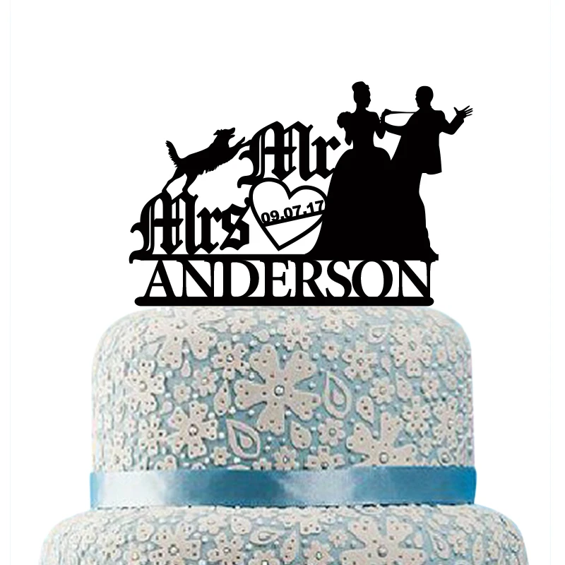 

Romantic Acrylic Cake Topper , Custom Wedding Cake Topper with Names and Dates ,Letters Cake Topper,Party Decoration