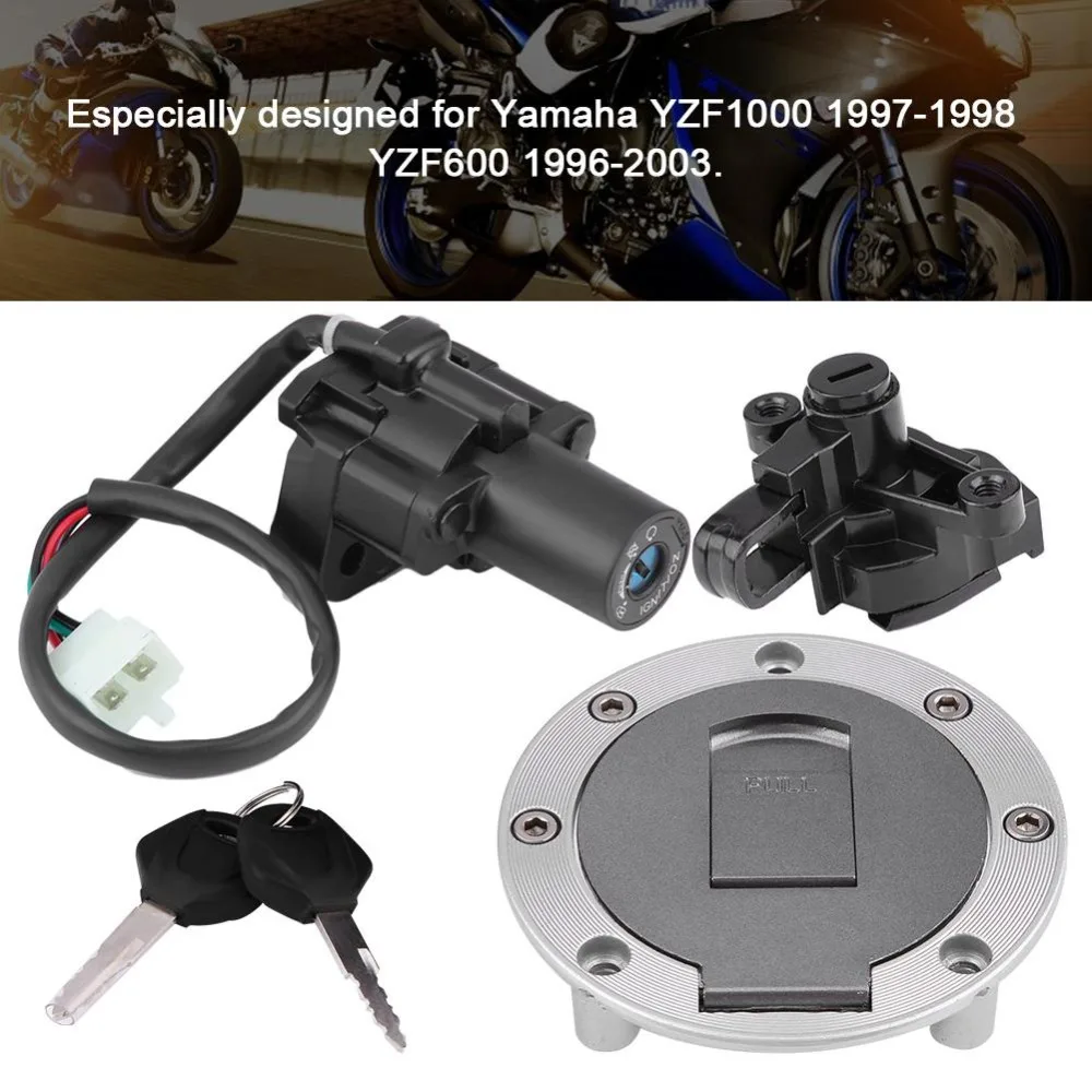 Ignition Switch Fuel Gas Tank Cap For Yamaha YZF600R 1996-2003 YZF1000 1997