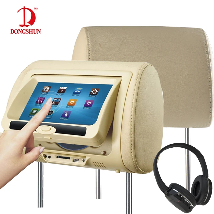 

3 color available 2pcs Universal Digital TFT seat back dvd players + AV monitor