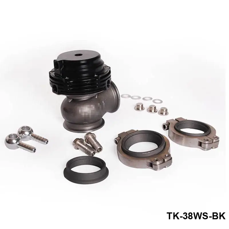 Tansky - Black MVS 38mm V-band Turbo Watergate Racing Performance External Waste Gate Turbo Manifold about 14 psi TK-38WS-BK