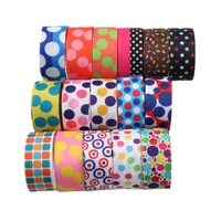 7/8 ''(22 мм) печатные ленты с точками корсажная лента, материалы для ручных поделок, свадебный подарок, 50Yc1455 - изображение