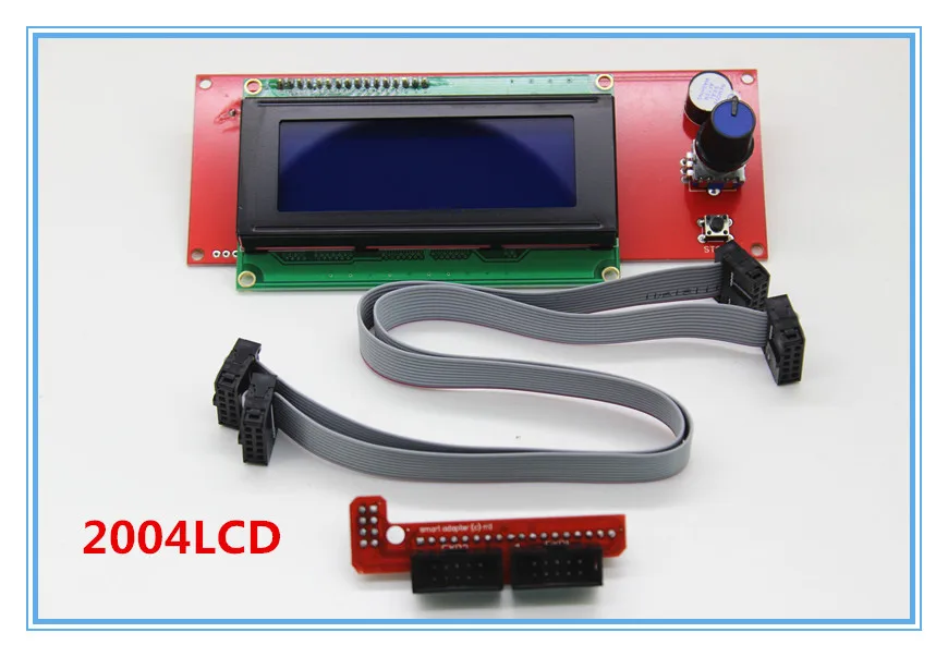 High Quality 10pcs/lot 3D Printer Reprap Smart Controller LCD Display Reprap Ramps 1.4 2004 LCD Control XT0010-3Dl Free Shipping