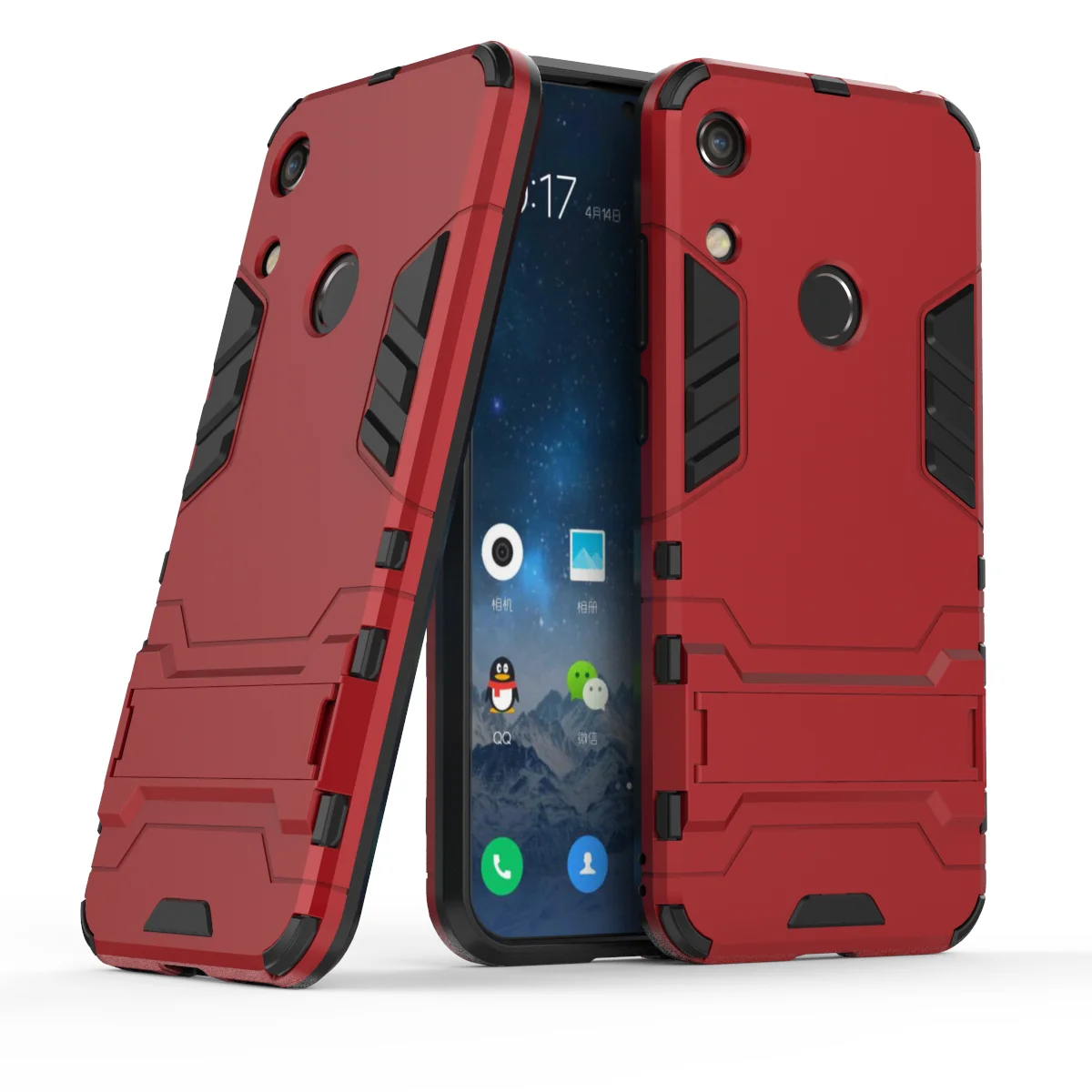 

3D Shockproof Armor Cases For Huawei Honor 8 8A 8C 8 Pro 8X Max 8Lite 8 Lite TPU Protective Hard Phone Cover Stand Shell
