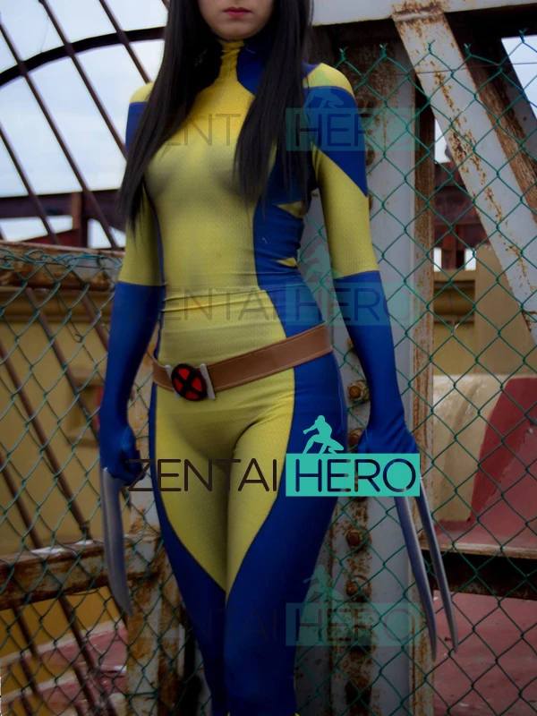 Костюм супергероя для женщин с 3D принтом X men Женское боди косплея на Хэллоуин