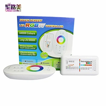 

DC12V-24V 2.4G Touch Screen Dimmable LED RGB Remote Wireless RF RGBW Led Controller 6A 4 Channel for 5050 3528 5630 led strip
