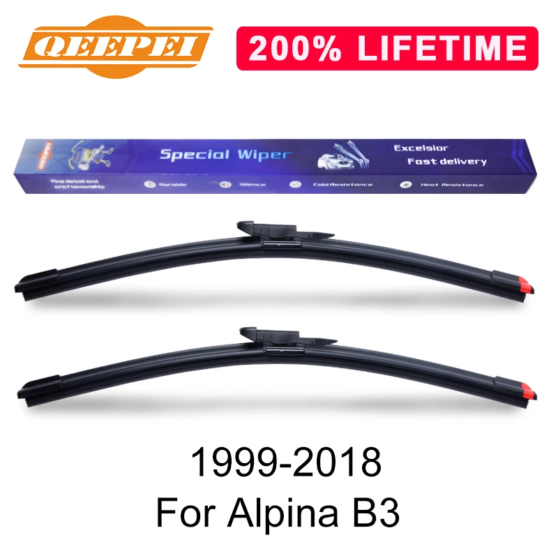 QEEPEI Замена стеклоочистителя для Alpina B3 1999-2018 силиконовая Резина лобовое стекло