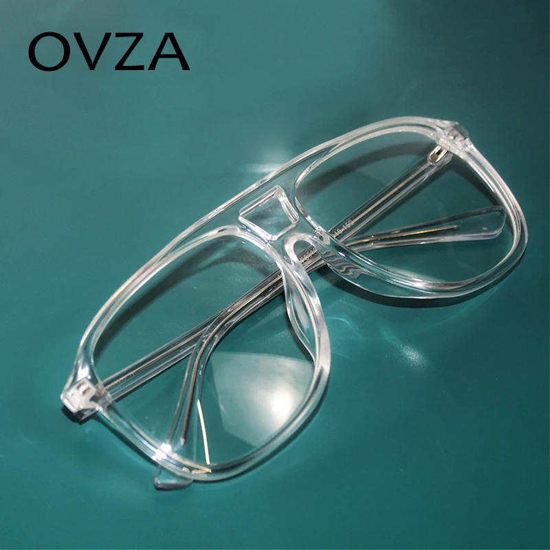 

OVZA Fashion Accessories Women Transparent Glasses Frame Brand Designed Pilot Style Optical Glasses Frame Male S6058