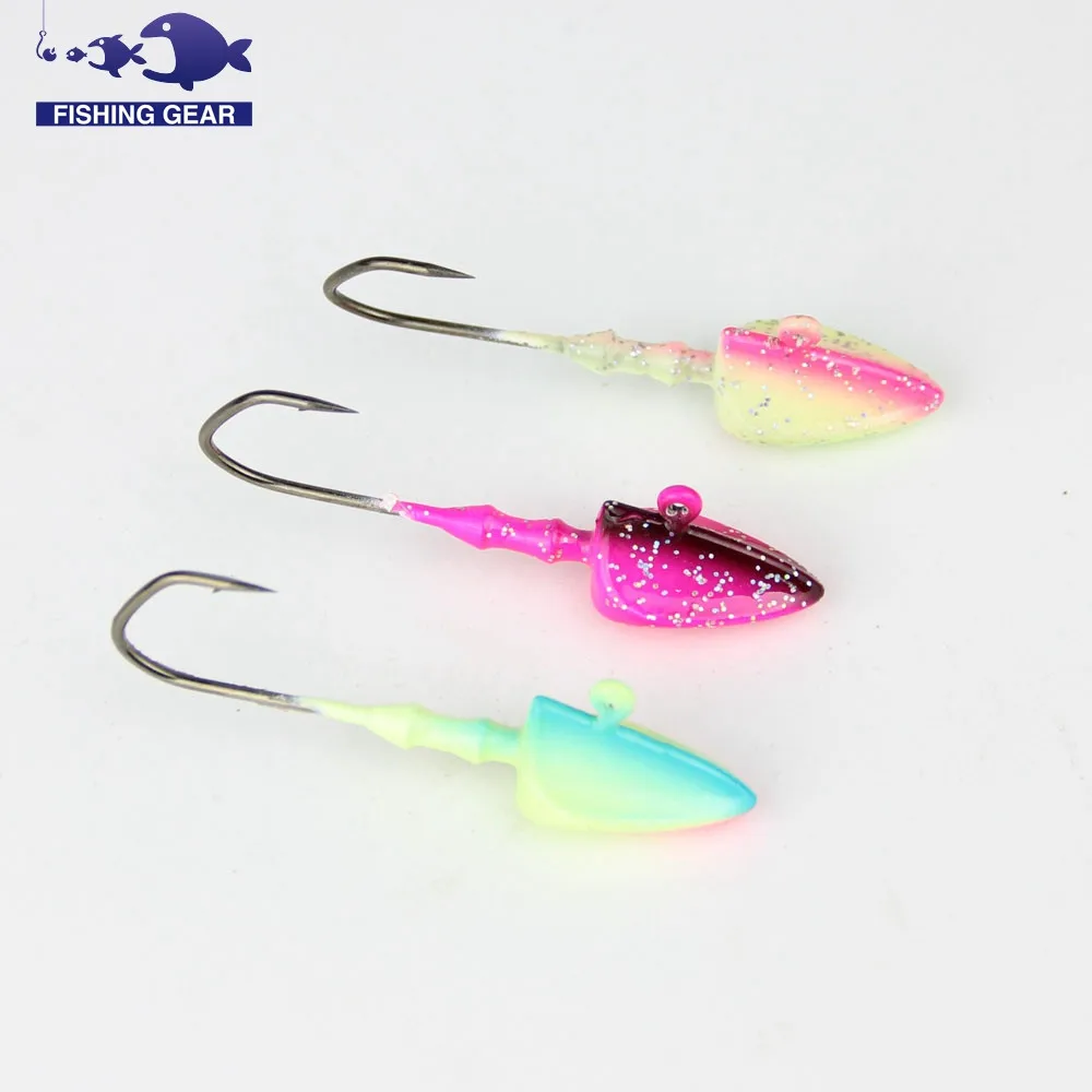 14g fishing lead jig head hook 3pcs sea bass ice carp fishing hooks lead head triangle jig head bait fishing leurre peche pesca  (4)