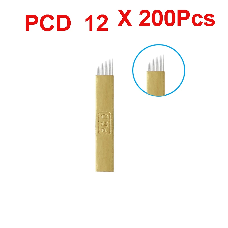 

PCD Hard 12 Flex Tattoo Needles Agulhas Microblading Needle for Permanent Makeup Eyebrow Manual Pen 3d Embroidery Lamina Tebori